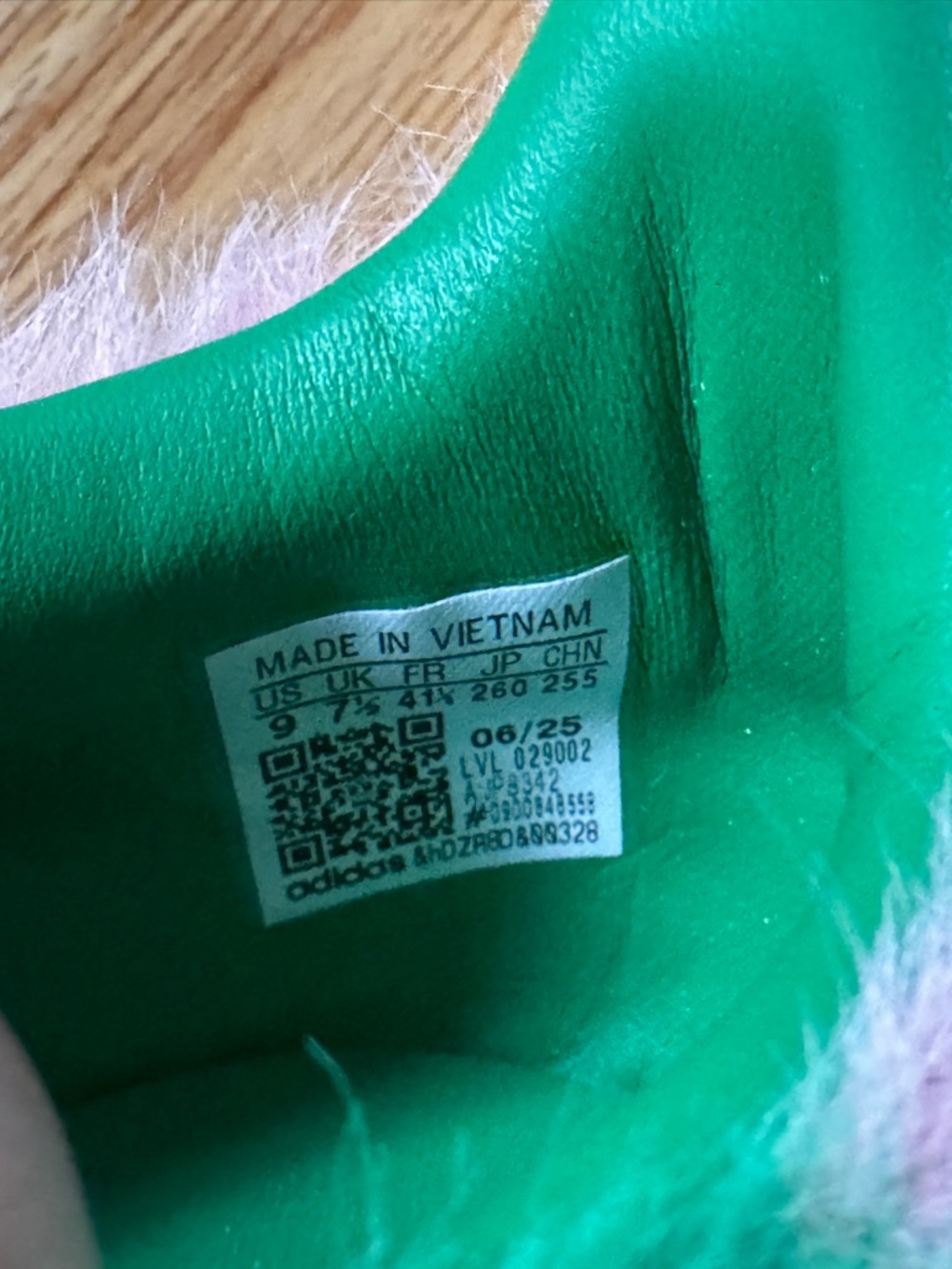 Adidas Gazelle Indoor- Green with Pink-Trim Sneakers - Picture 10 of 13